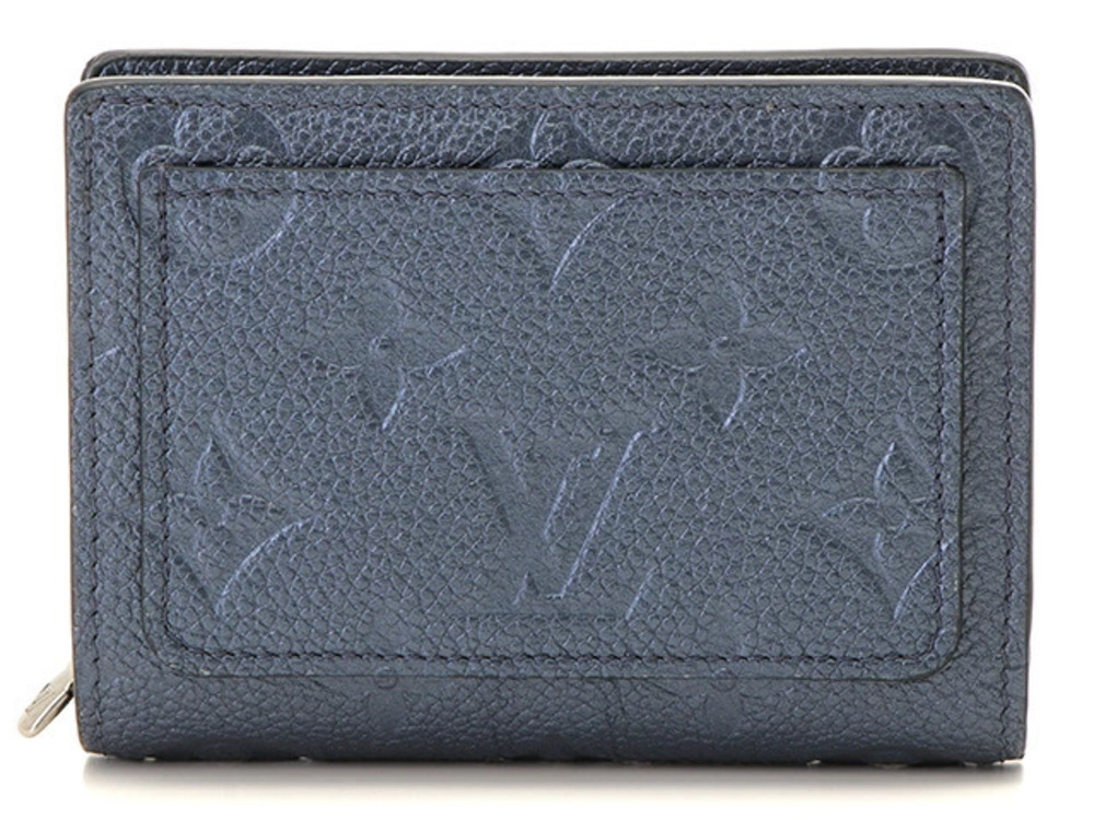 LOUIS VUITTON Portefeuille Claire Monogram Empreinte Metallic Blue
